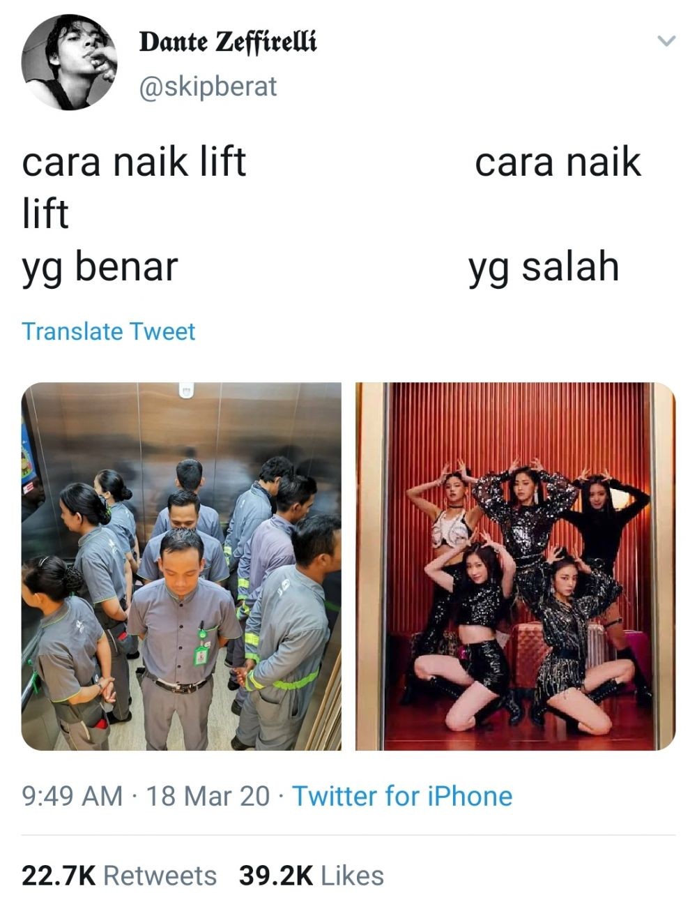 Social Distancing Di Dalam Lift